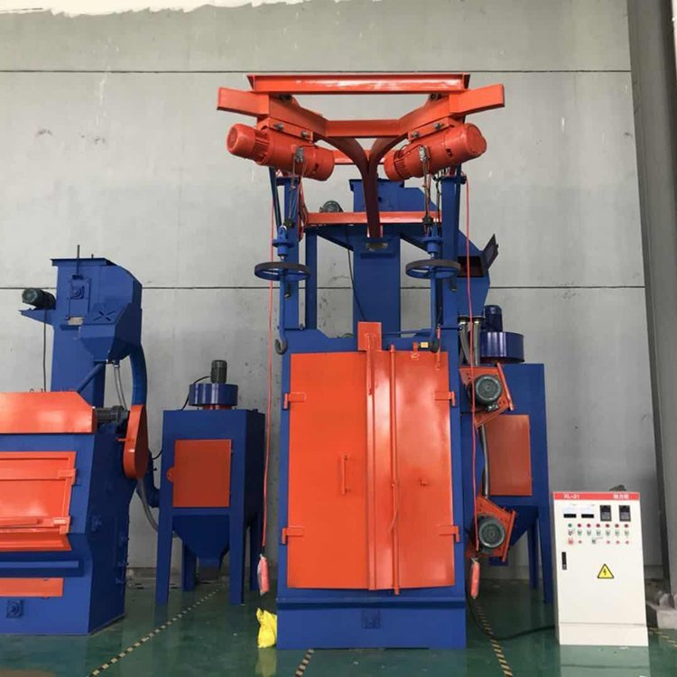Single Double Hook Sand Blasting Equipment for Hook Type Steel Structure Products Sand Blasting Machine