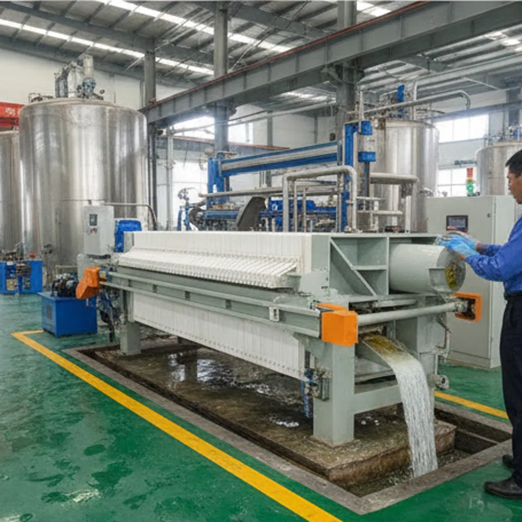 Efficient Sludge Dewatering Membrane Filter Press for Environmental Remediation