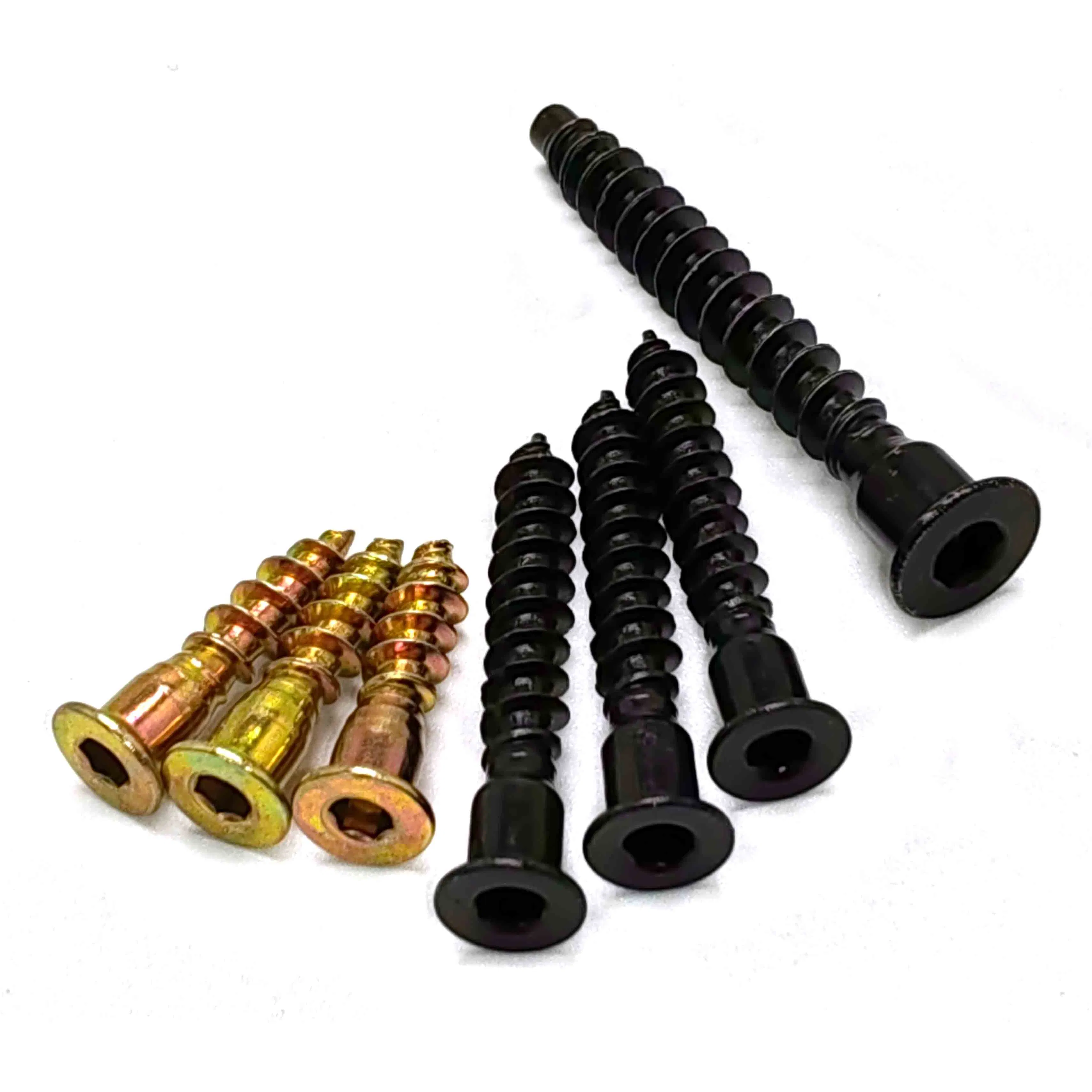 Tornillo confirmat para muebles de cabeza hexagonal para madera dura con orificio hexagonal M5 M6.3 M7 X 50