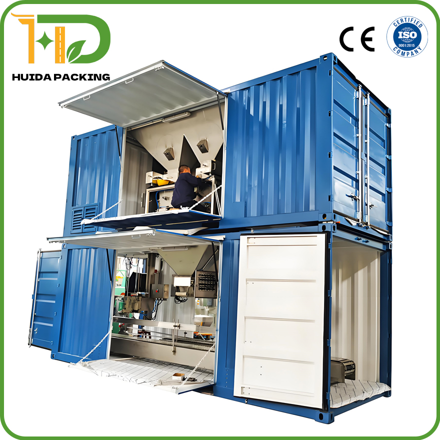 Outdoor Movable Container-Type Fully Automatic Bagging Equipment Packaging Machine for Port Terminals