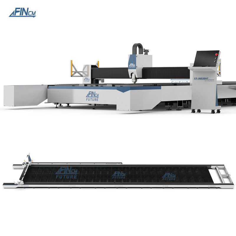 Fincm 20 kW professionelle Stahlplatten 40 mm Dicke 12 30 kW 40 kW 50 mm Kohlenstoffstahl SS CS 12 m * 3 m Blech Faserlaserschneider