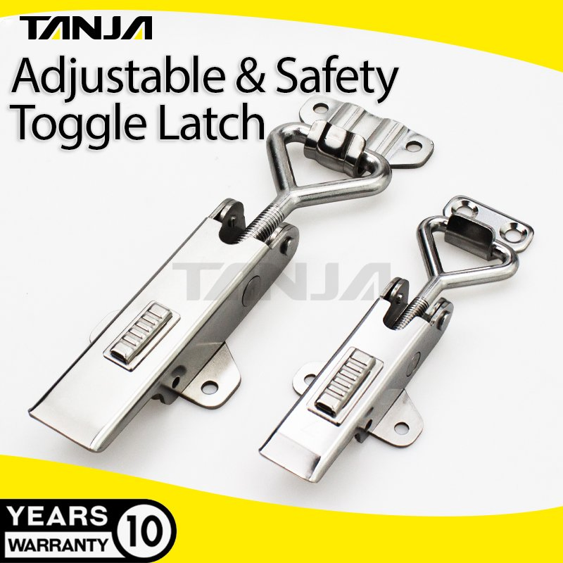 Factory Wholesale Adjustable Toggle Clamp Latch for Vehicle and Machinery Draw Latch with Safety Lock