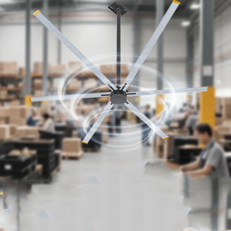 China Industrial Large Ceiling Fan Hvls Fan for Factory and Warehouse Cooling