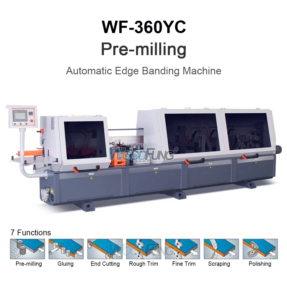 WF360YC Machine à plaquer les chants linéaire entièrement automatique à grande vitesse pour MDF PVC