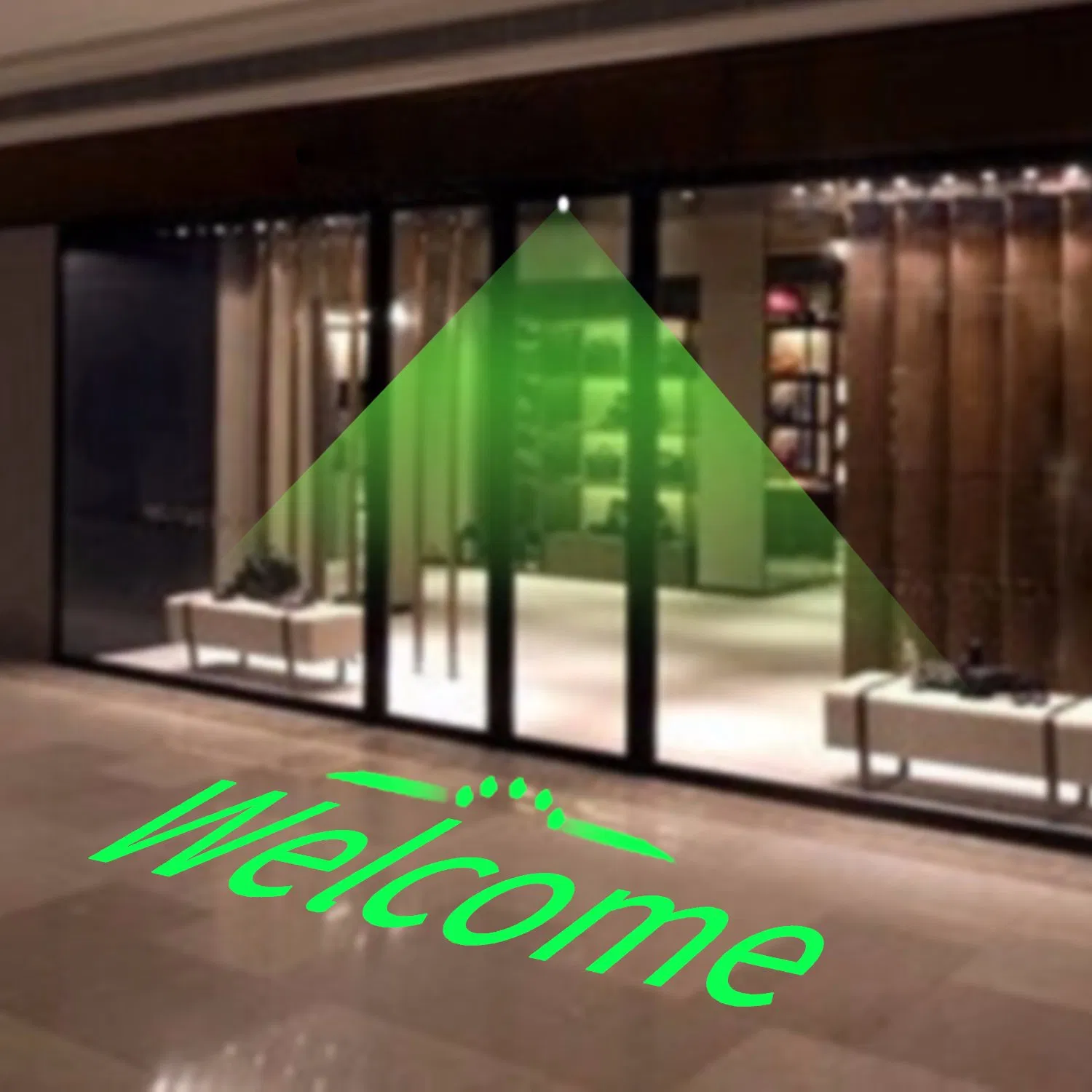 OEM Custom Green Laser Welcome Lights Projector for KTV Disco Club Cafe Doorway