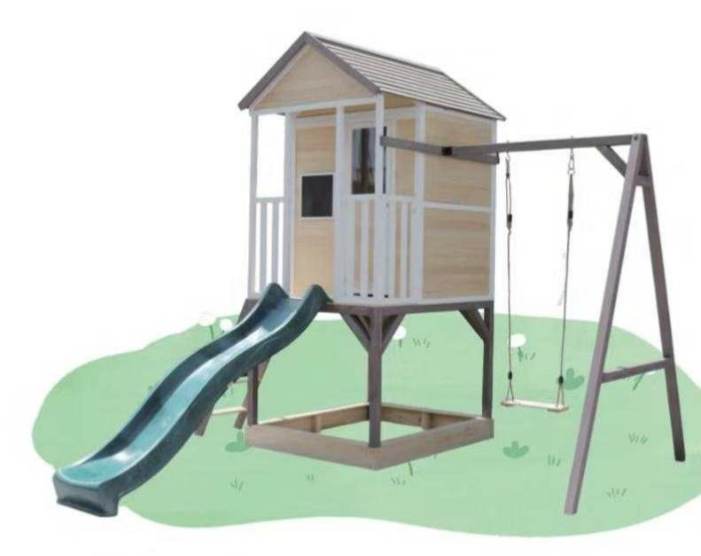 Outdoor Indoor Backyard Family Garden Playground Wooden Professional Children Swing Set