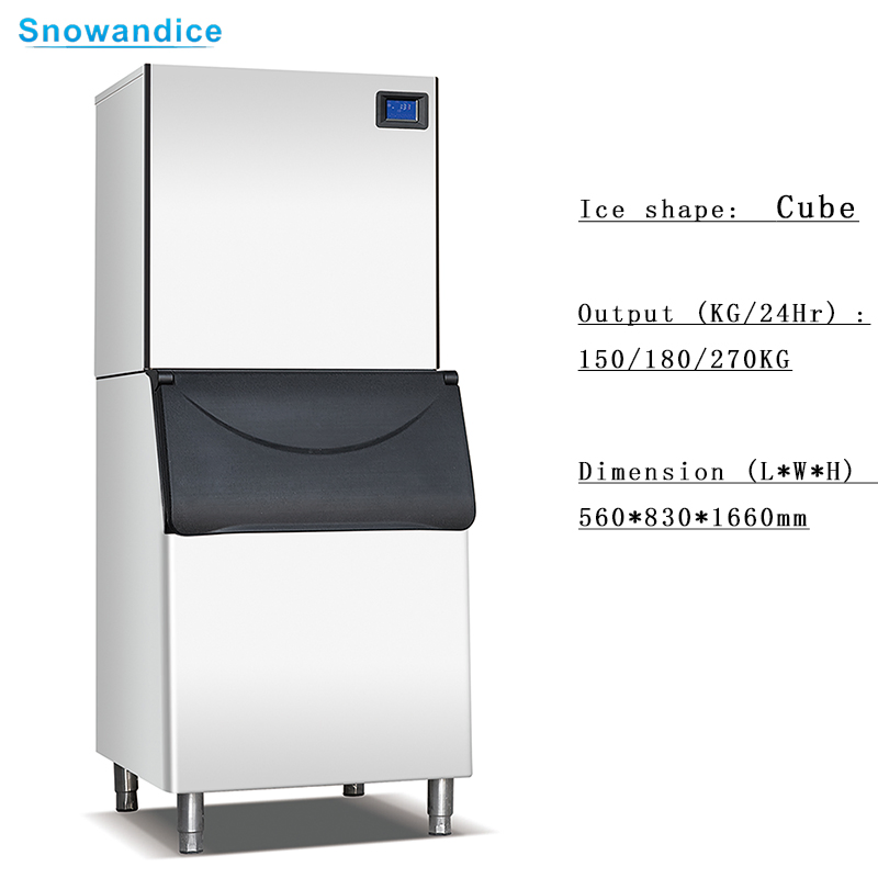 Automatic 150kg Ice Machine Ice Cube Maker for Coffee Shop