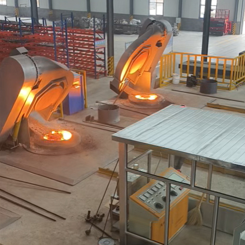 Horno de inducción de 2 toneladas de fusión eficiente de latas de aluminio de frecuencia media metálica eléctrica para uso industrial