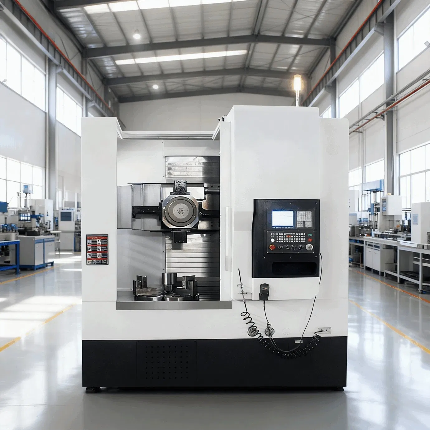 مخرطة CNC عمودية Vtc850 بظرف هيدروليكي عالي القدرة على التحمل معدات صناعية