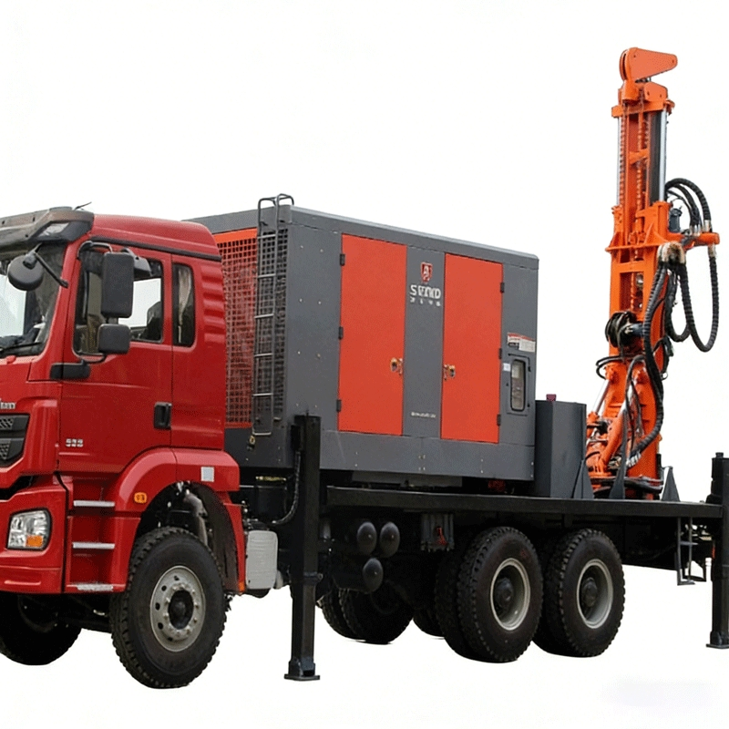 260m Hydraulic Crawler Rotary Blasting Truck Mounted Borehole Water Well Drilling Machine