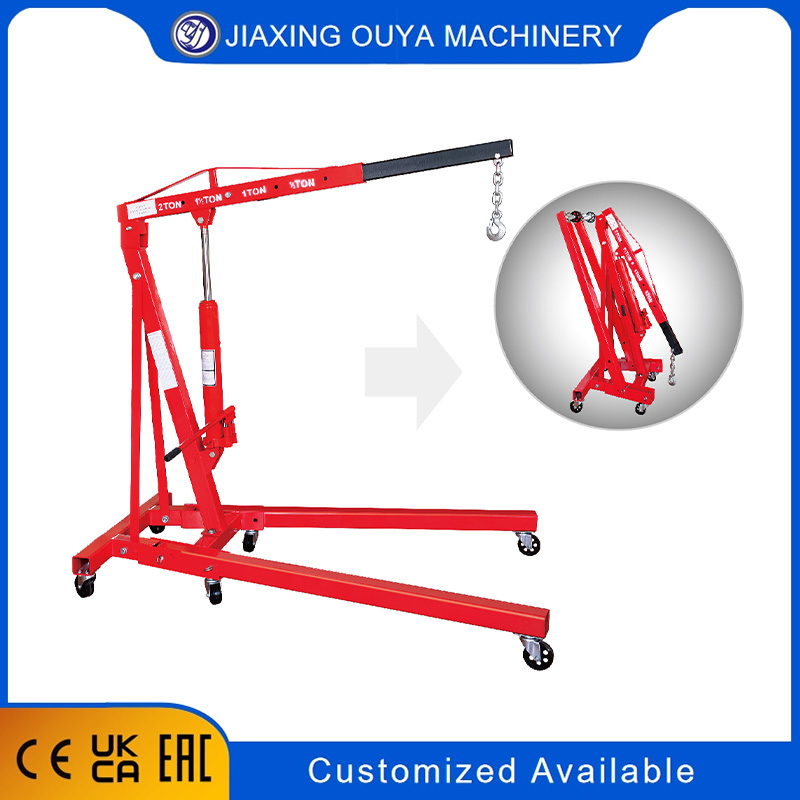 Versatile 2T Shop Crane with Adjustable Height and Stability
