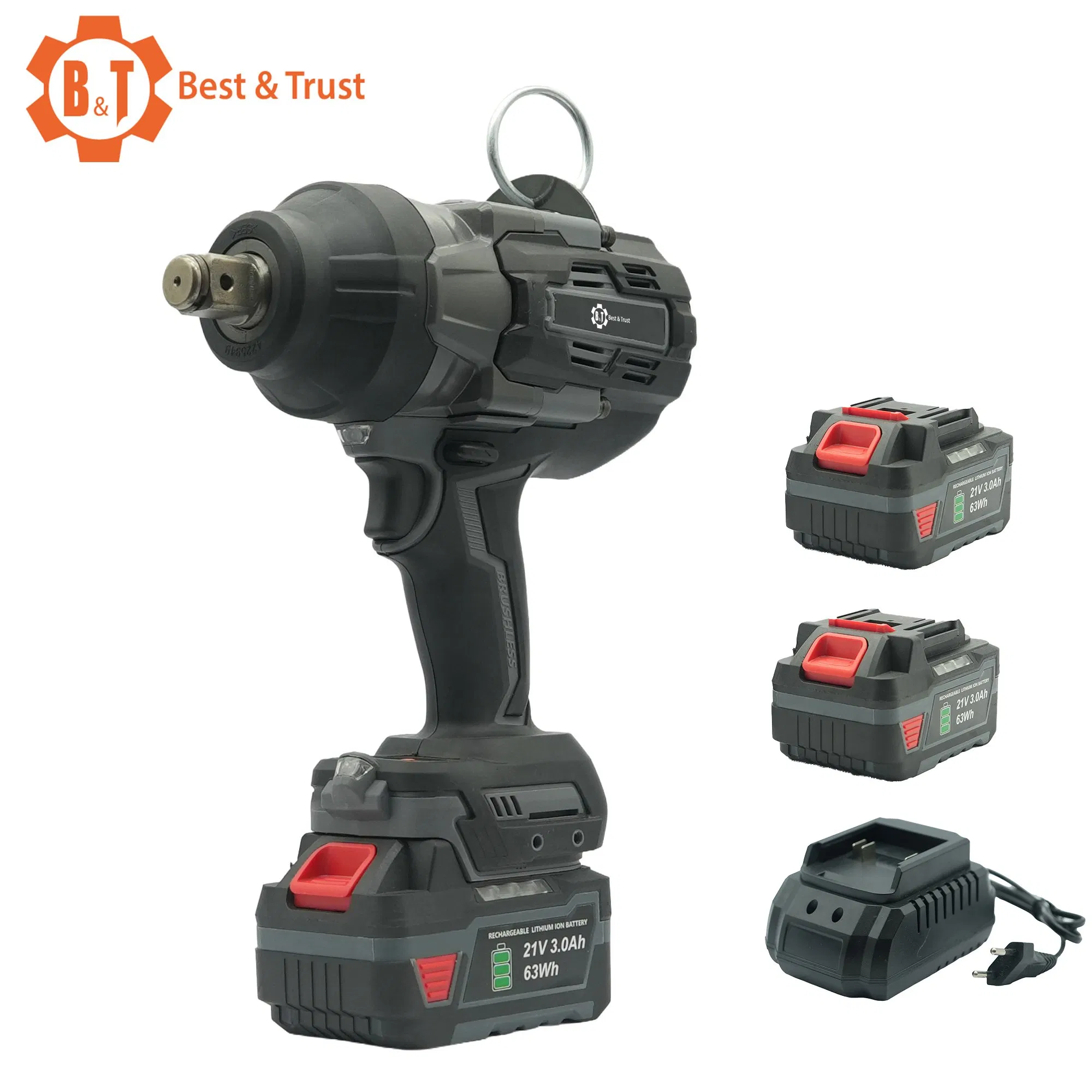 Cordless 2100nm High Torque Impact Wrench with 3/4" 19mm Square Shaft