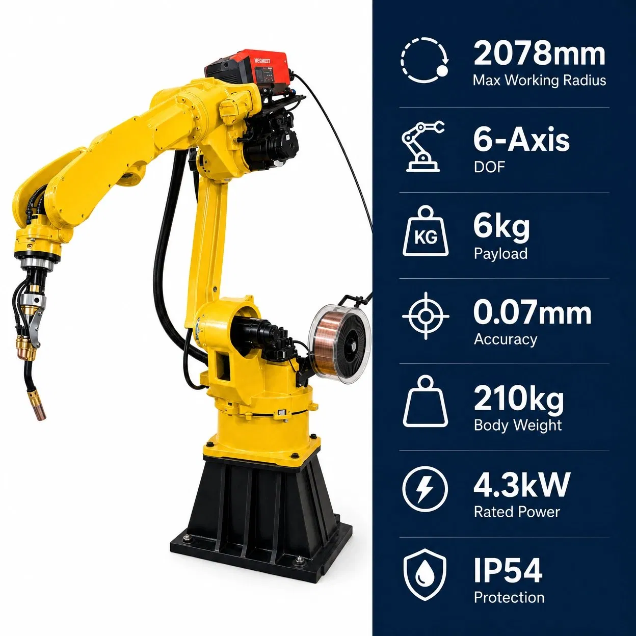 6 Axis Automatic Arc Welding Robot Arm for Metal Fabrication