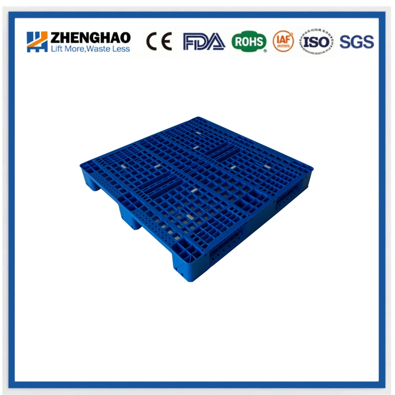 1100X1100X150mm Grid Surface Plastic Pallet with Steel Pipes for Heavy Duty