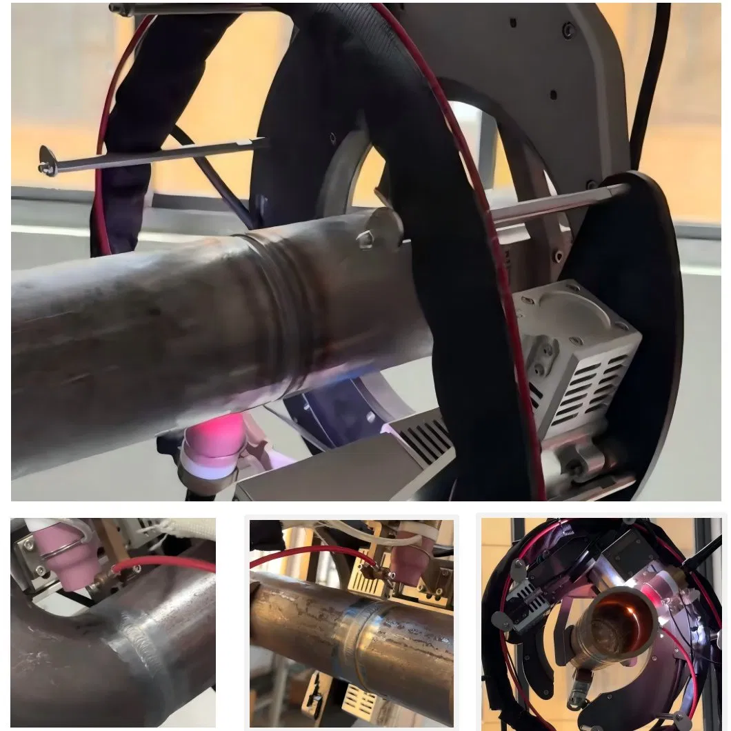 Máquina automática de soldadura TIG con alambre para tuberías químicas
