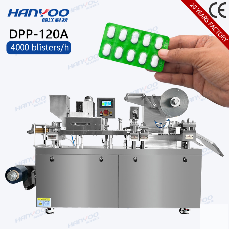 Hanyoo Dpp-120A Pharmaceutical Packaging Equipment Flat Type Alu-PVC/Alu-Alu Blister Packing Machine for Tablets and Capsules