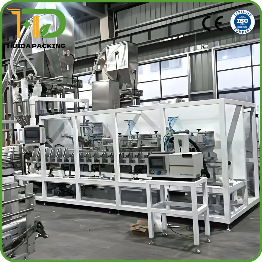 1-5kg Wheat Flour Packaging Machine with Auger Filler Kraft Paper Bag Brick Type Packing System