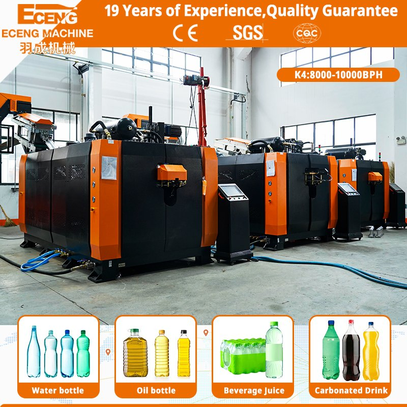 Fully Auto Blow Molding Machine 4 Cavity 10000bph China Blow Molding Machine Application for Beverage Cosmetic Detergent Pet Bottle Production Online Technical