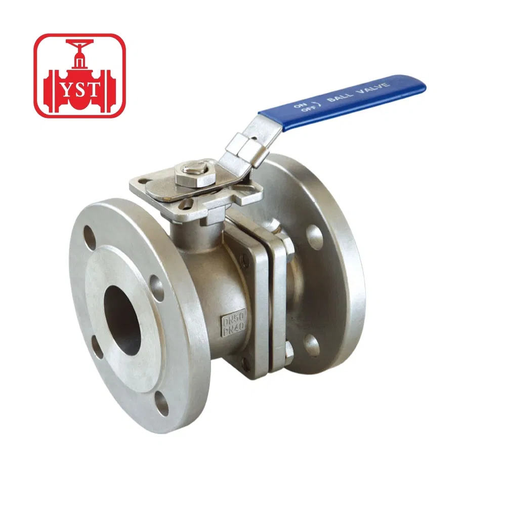 DN15-DN300 PN16 PN40 2PC DIN Stainless Steel Flange Ball Valve