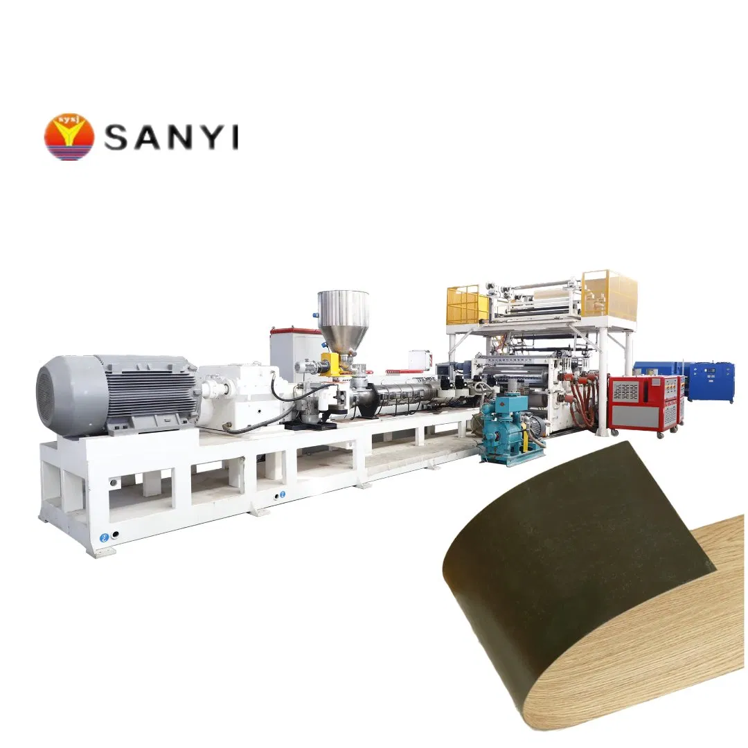 Stability Impact-Resistant Flexible LVT Vinyl Flooring Twin Screw Extrusion Machine Low-Cost with Siemens Motor & PLC Plates Production Line
