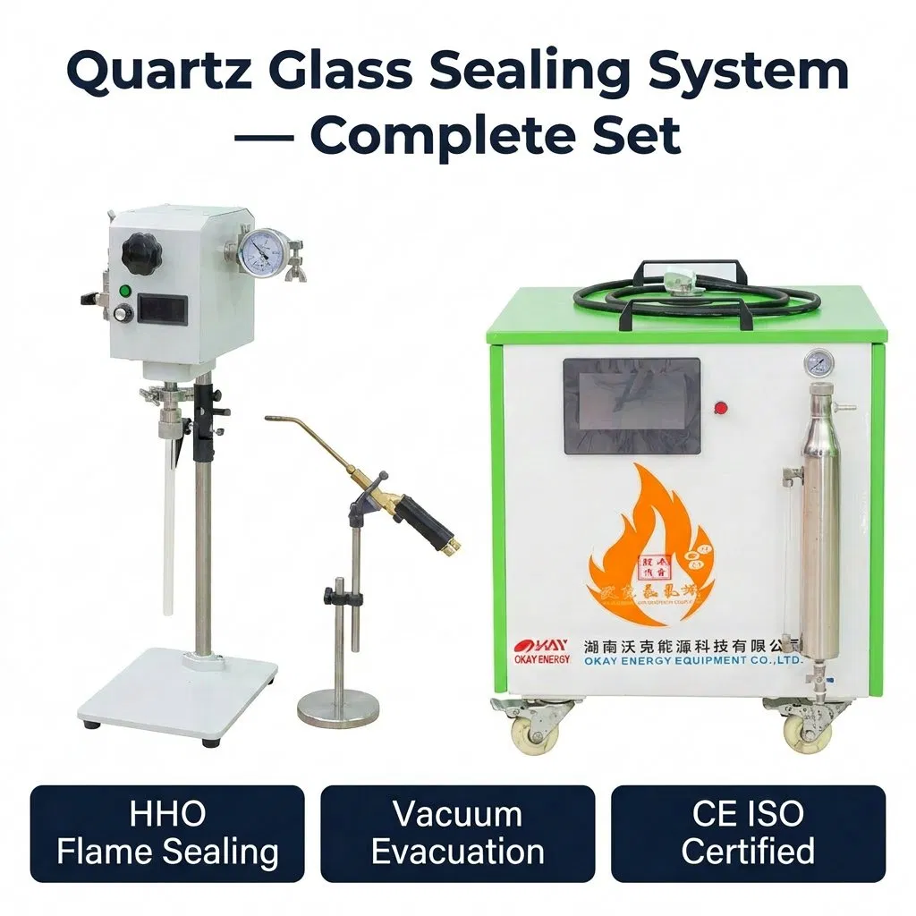 High Temperature Hho Gas Quartz Closer 3000℃ for Silica Glass Tube End Sealing