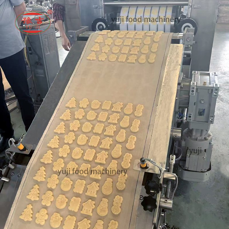 Machine semi-automatique de fabrication de biscuits moelleux Yuji 400 mm pour usine de biscuits