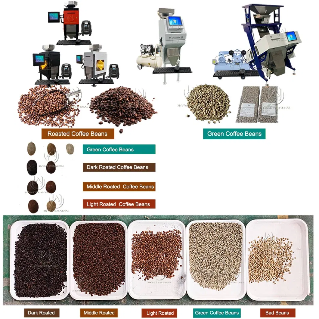 Sistema di selezione a colori CCD intelligente HCS-500 per cereali, riso, grano, plastica, frutta secca, chicchi di caffè