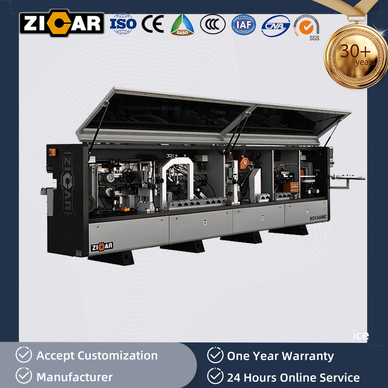 ZICAR Automatische Geradeaus-Kantenanleimmaschine NOVA60MC für Melamin PVC Sperrholz