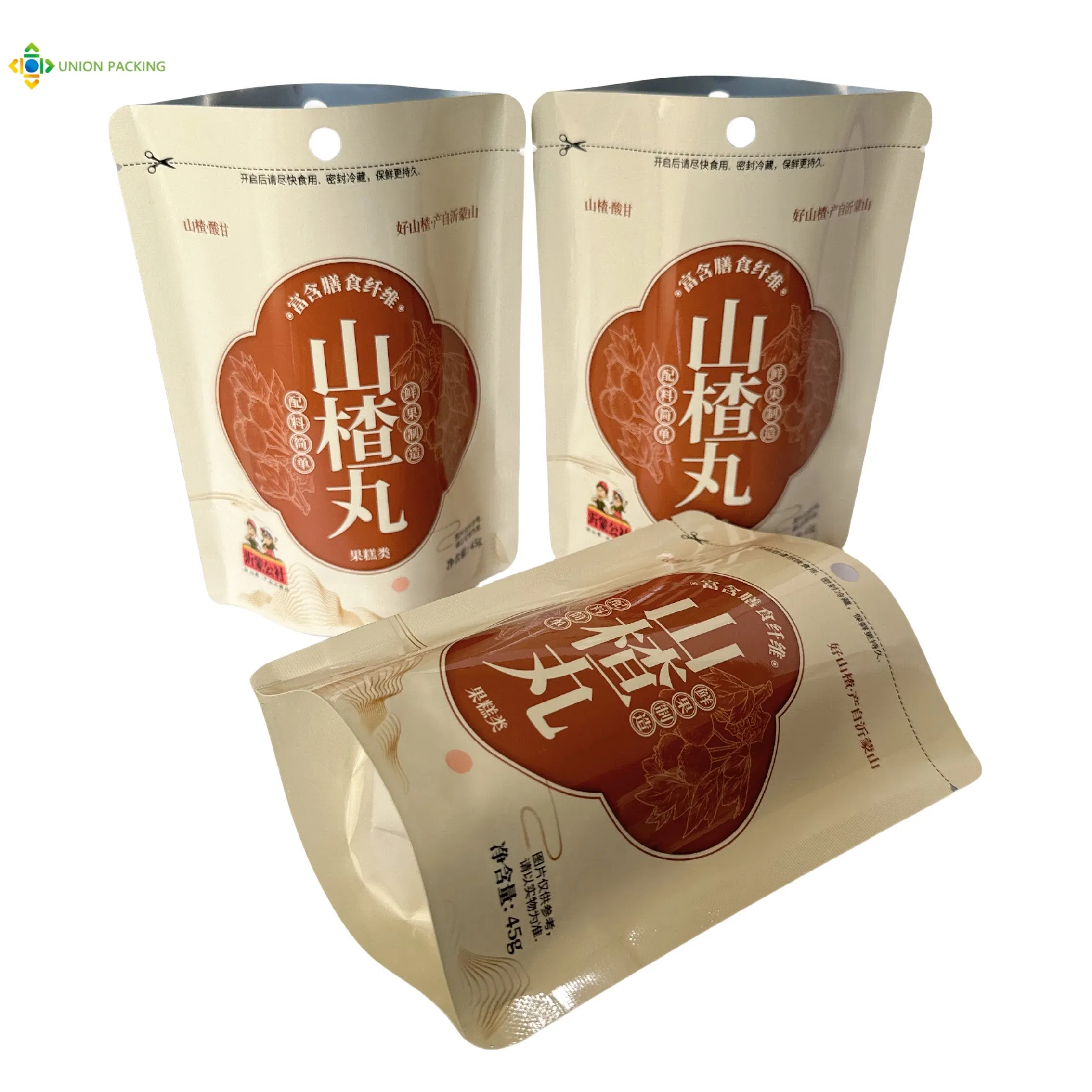 Custom Logo Plastic Ziplock Reclosable Stand Up Pouch Bags for Candy Packaging