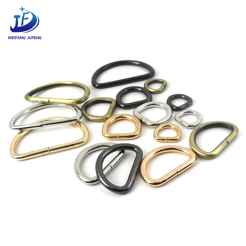 D-Ring in Acciaio Inossidabile e Ottone Saldato OEM, Fibbia in Metallo Resistente all'Usura per Borse, Borse a Mano e Valigie