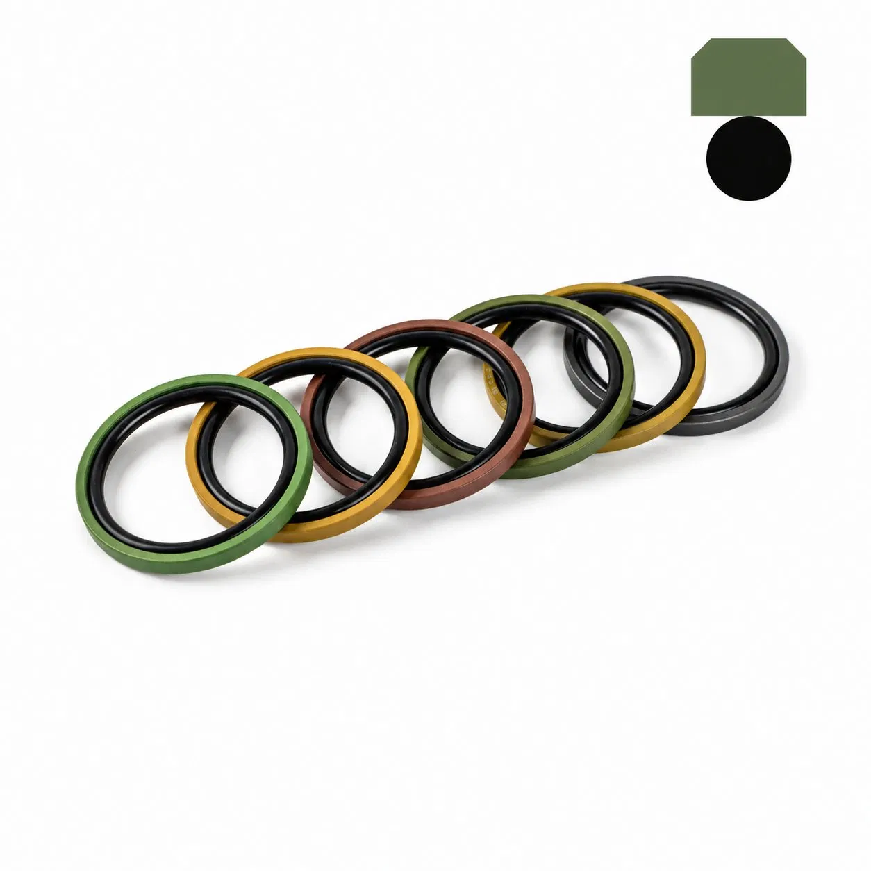 PTFE+NBR Double Acting GSF Hydraulic Piston Oil Seal for Hydraulic Cylinder