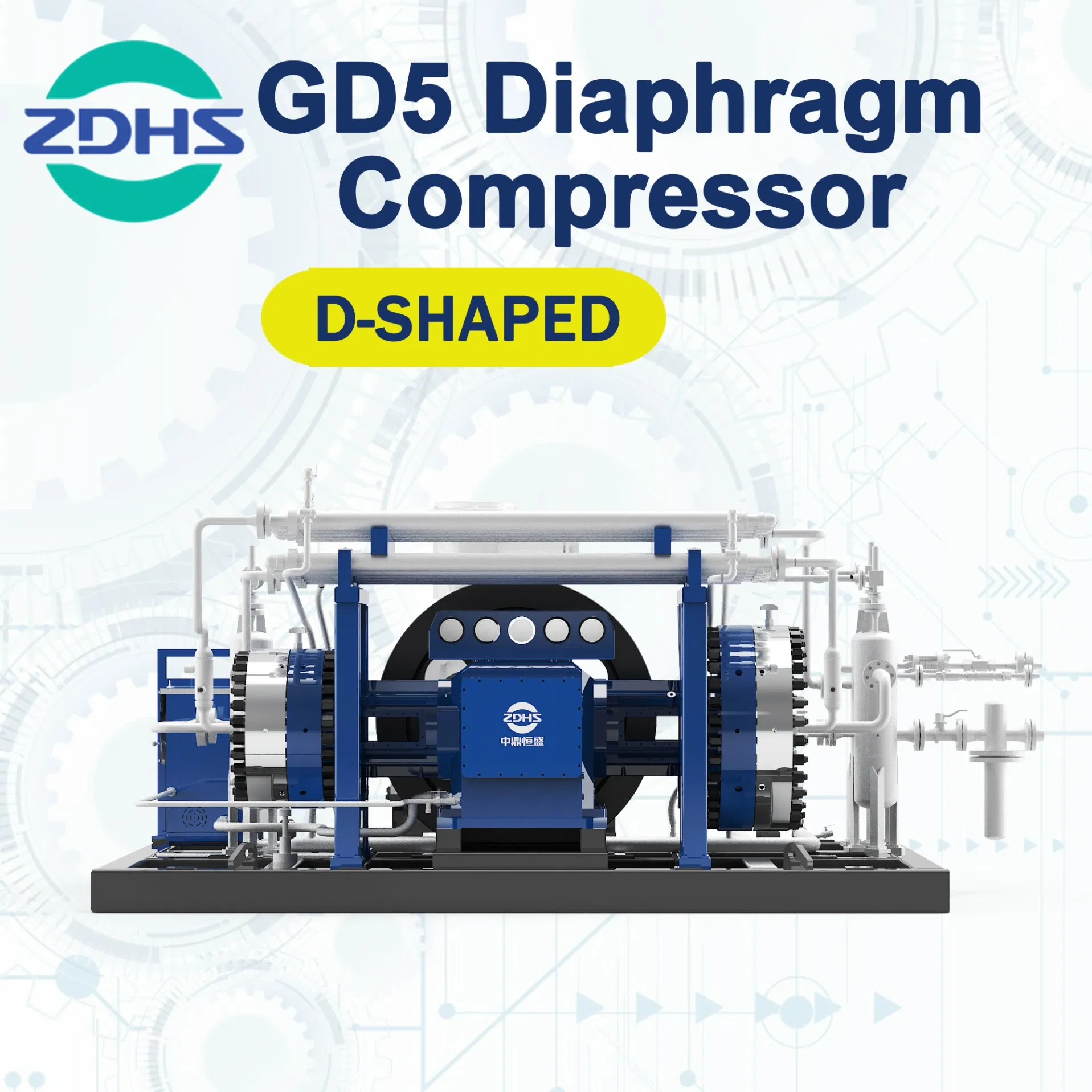 Hydrogen Diaphragm Compressor up to 7000psi/70MPa for Hydrogen Filling Station