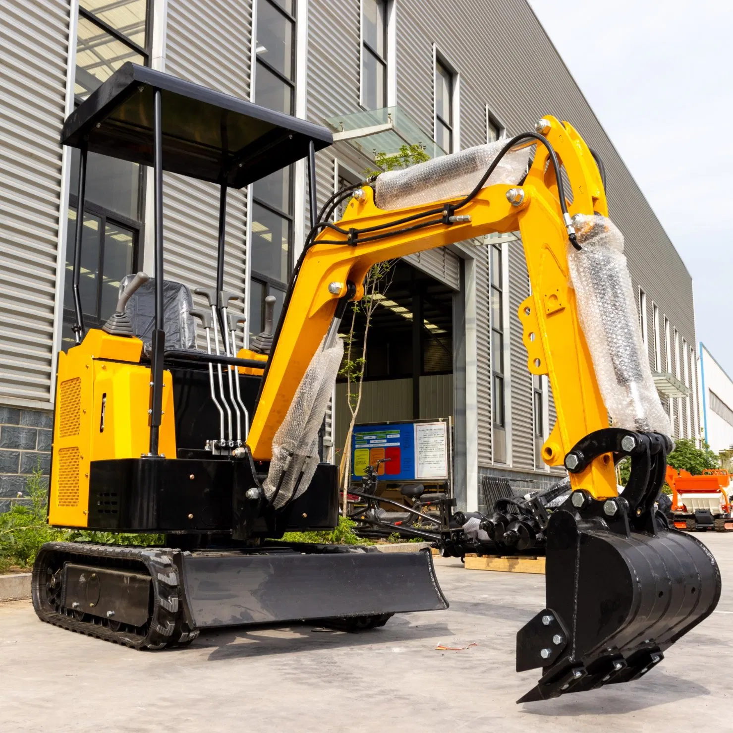 CE ISO Certificated 1 Ton Tailless Mini Hydraulic Crawler Excavator