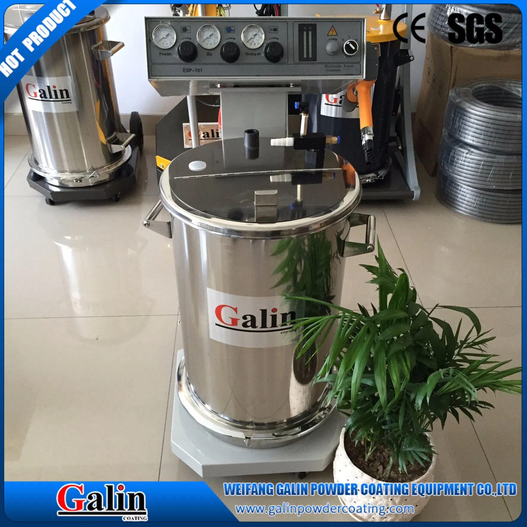 Galin Esp101 Manual Powder Coating/Spray/Spout Equipment with Powder Coating Gun