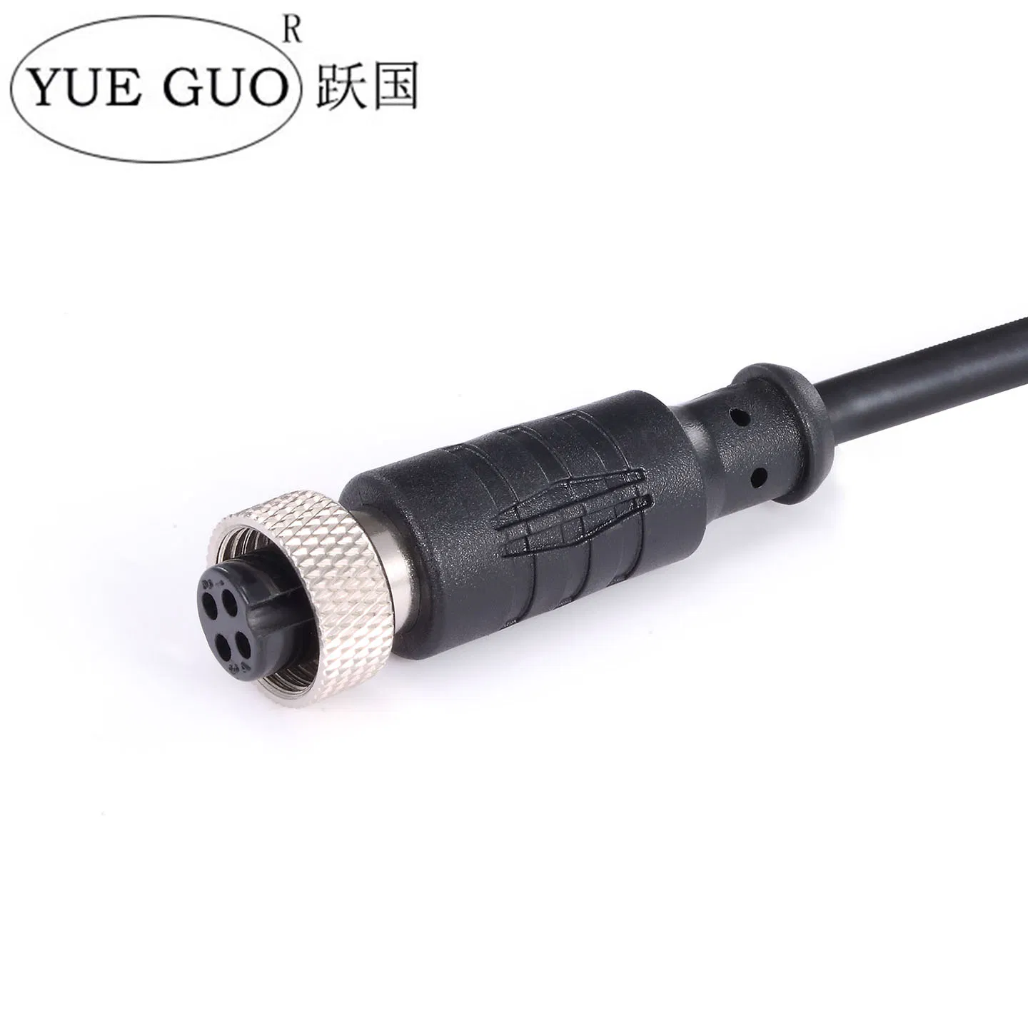 Gx12 Straight Plug Communication Cable with 4-Hole Connector