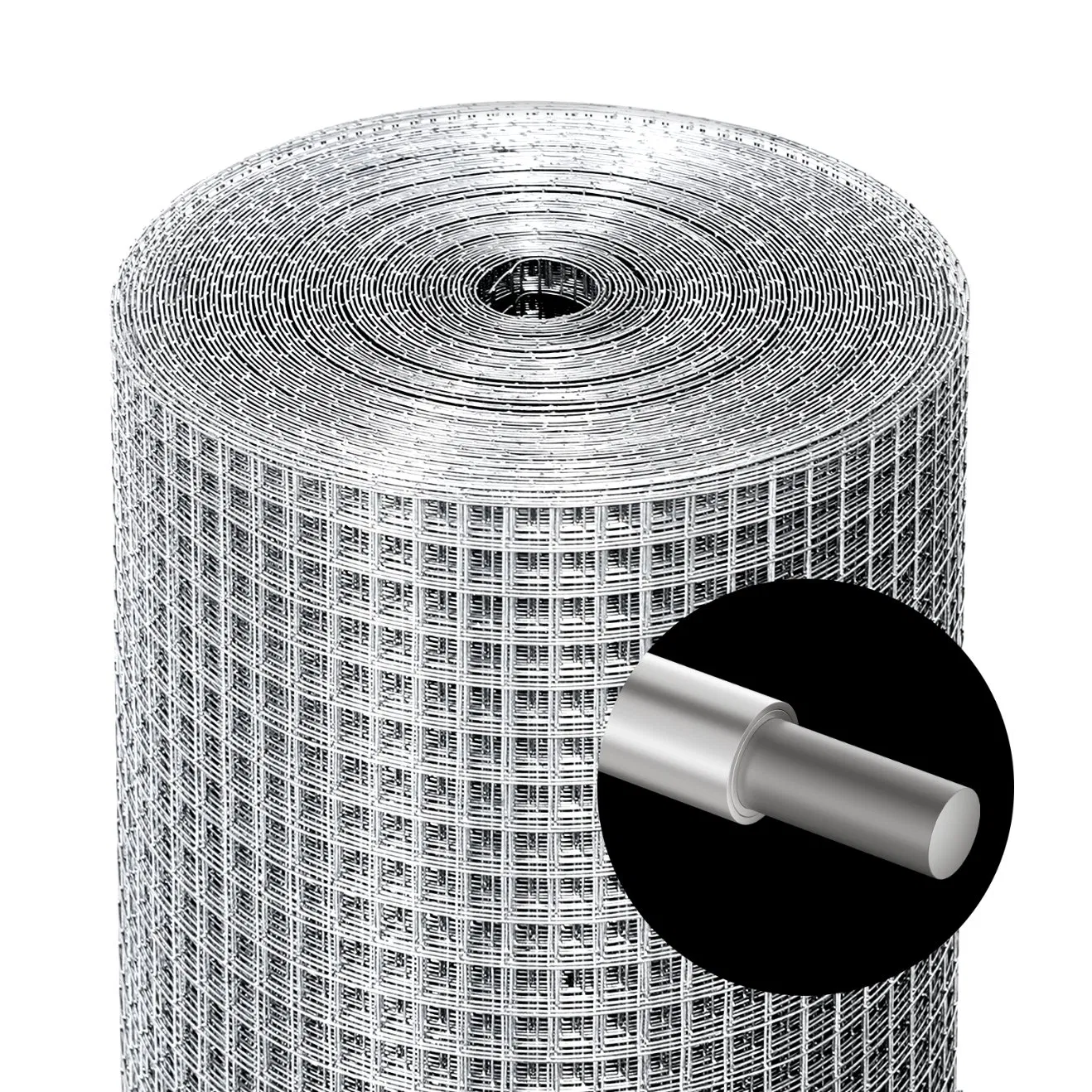 19 Gauge Schwarzes PVC-beschichtetes geschweißtes Drahtgeflecht Gartenzaun Hühnerstall Hardware-Gewebe