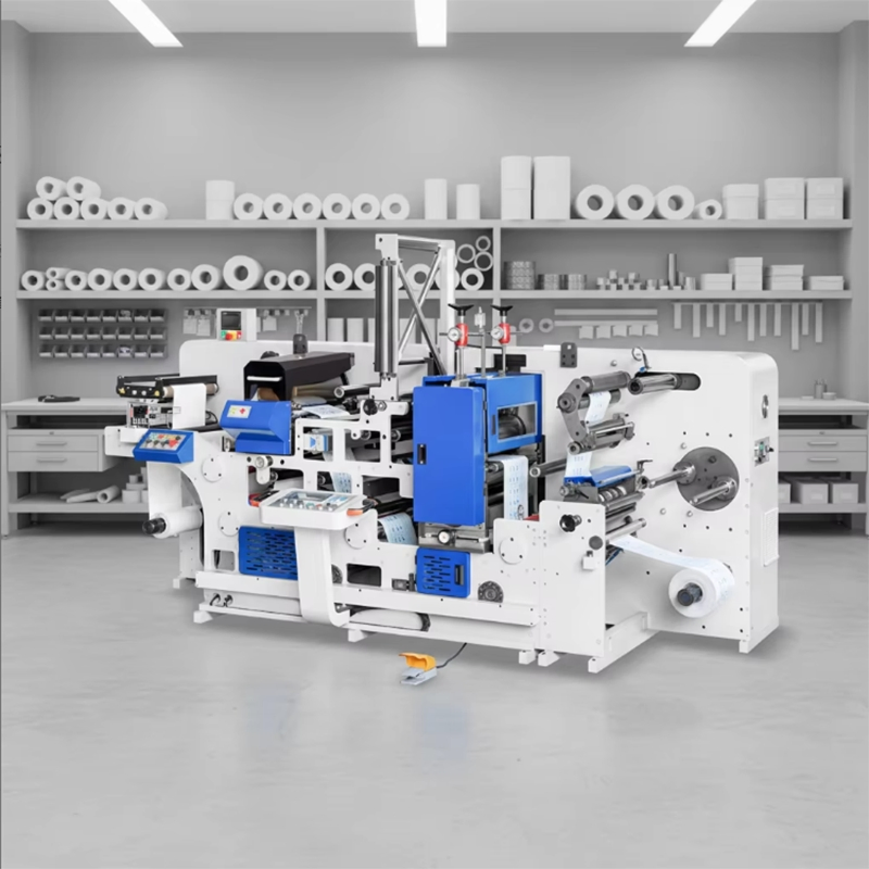 Machine combinée intermittente de découpe d'étiquettes adhésives haute performance