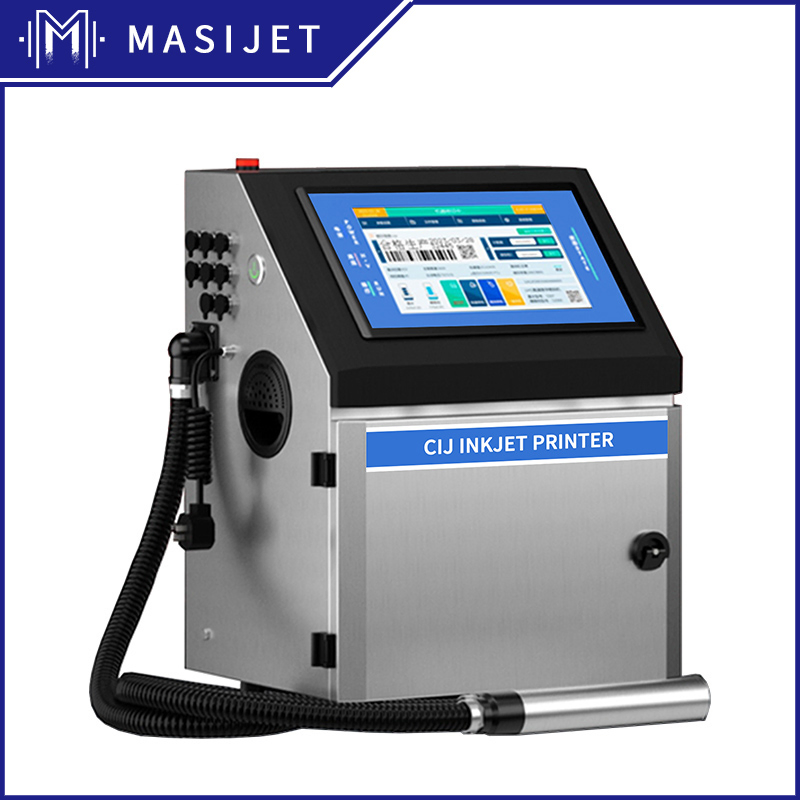 Online Industrial Automatic Aluminum Beverage Cans Ink Jet Printing Machine for Expire Date Code