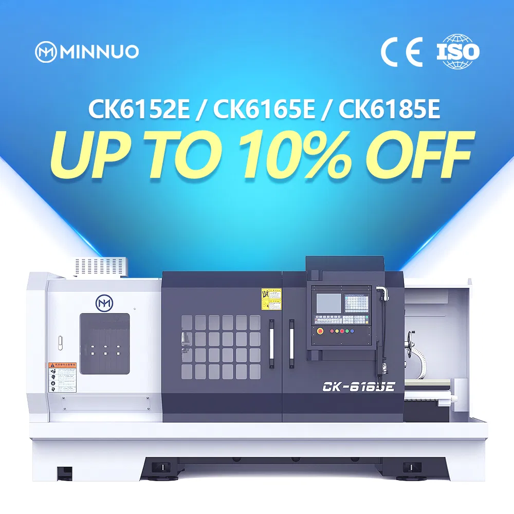 Fanuc Flat Bed CNC Lathe Machine for Turning Metal