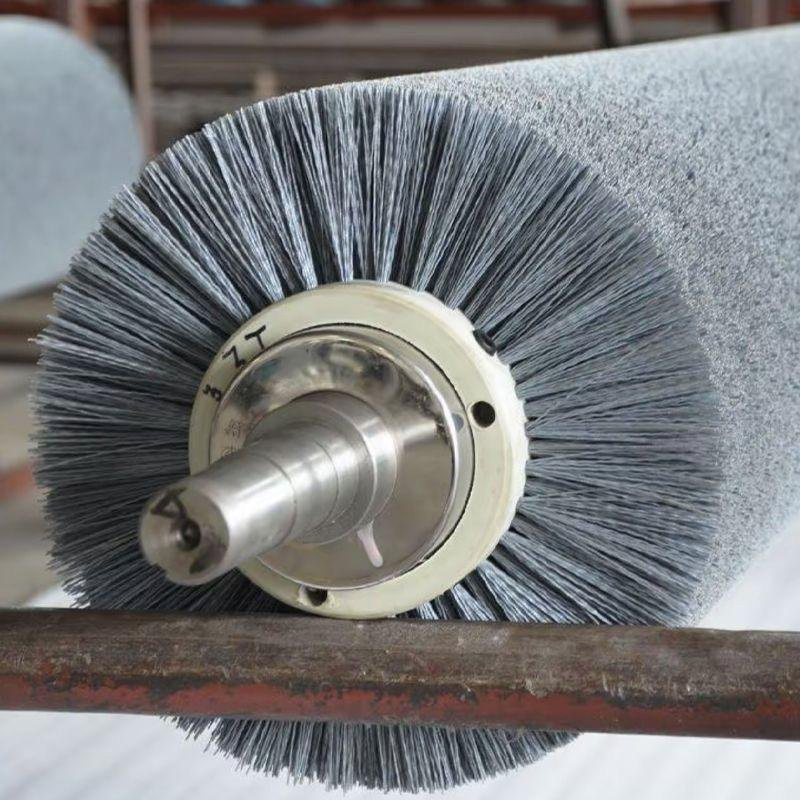 Rullo spazzola in nylon abrasivo al carburo di silicio per sbavatura e lucidatura