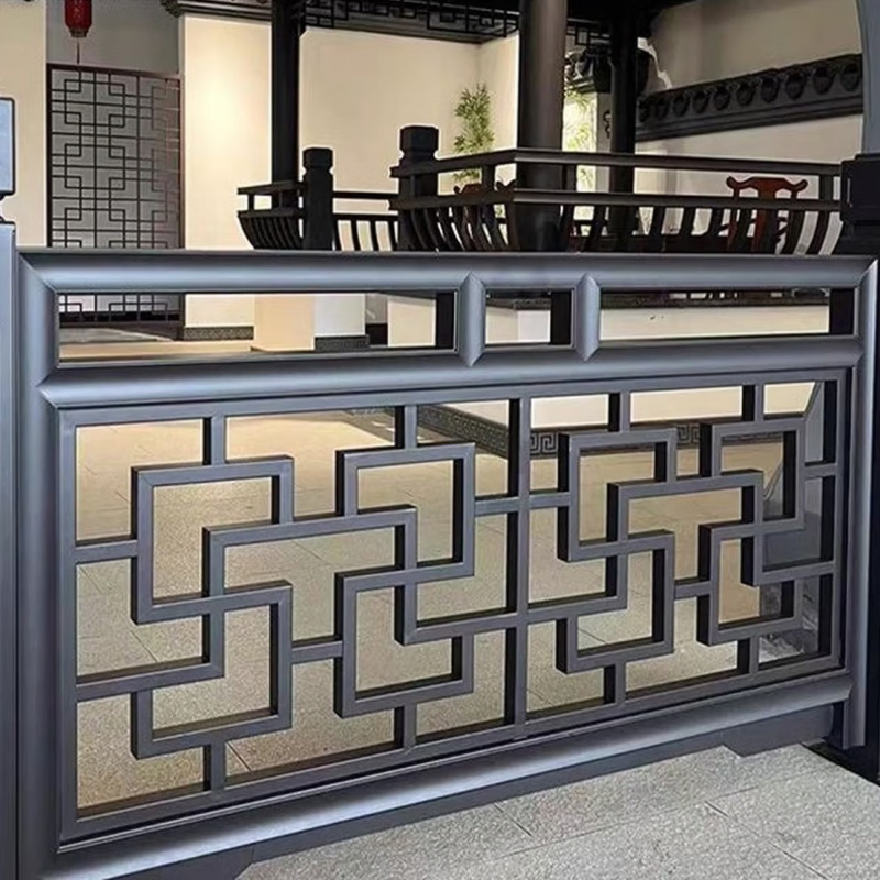 Valla de carretera de acero de alta seguridad para carretera, jardín, fábrica, cercado de metal de aluminio personalizado para interiores y exteriores, barandillas de balcón y escaleras