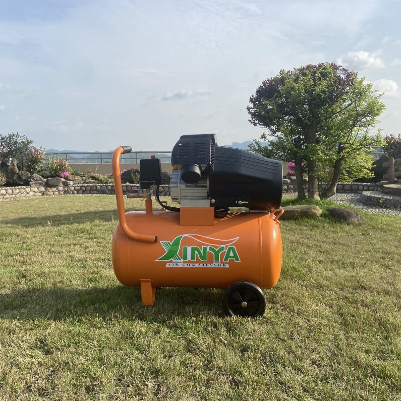 Xinya Oil Lubricated 50L 2HP Double Cylinder Piston Direct Air Compressor