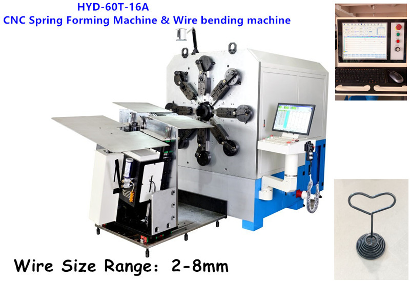 8mm Cam-Less CNC Versatile Car Torsion Spring Rotating Forming Machine