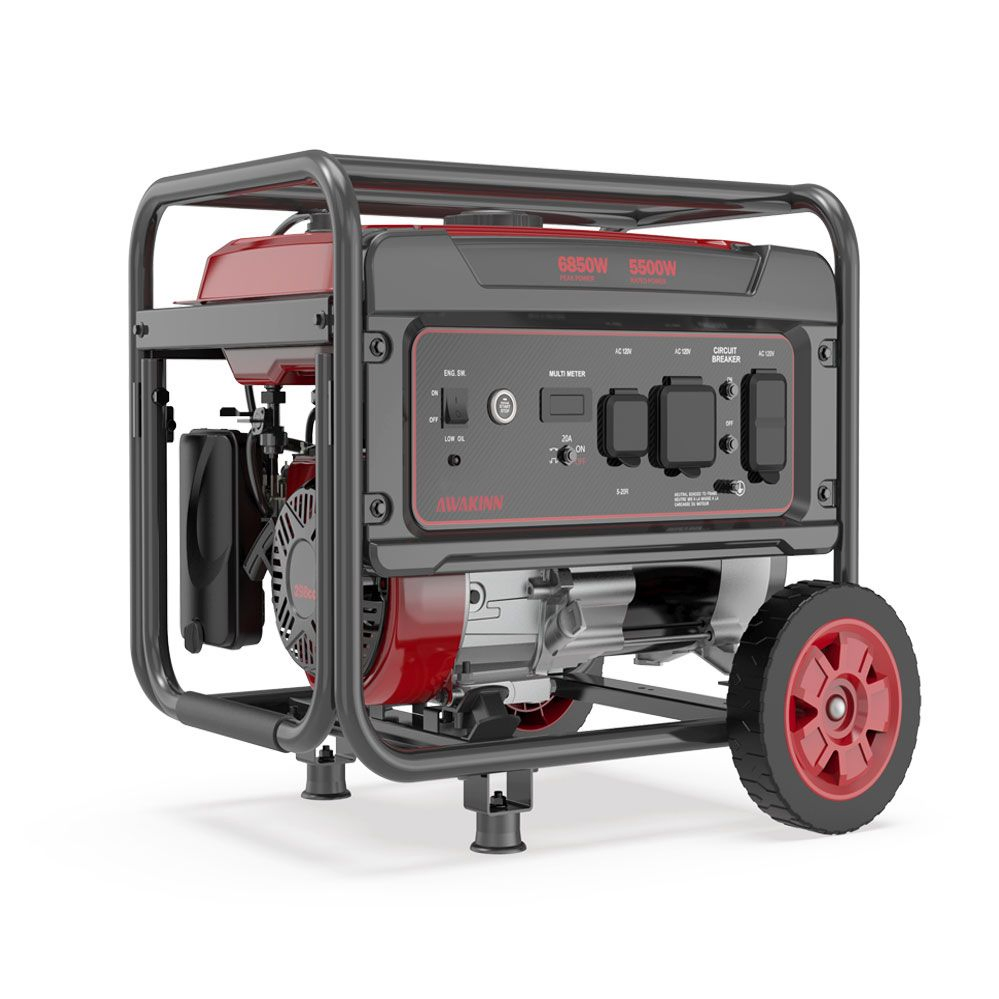Tragbarer Dual-Fuel-Inverter-Generator 5,5 kW Elektrostart ATS LED/LCD-Messgerät