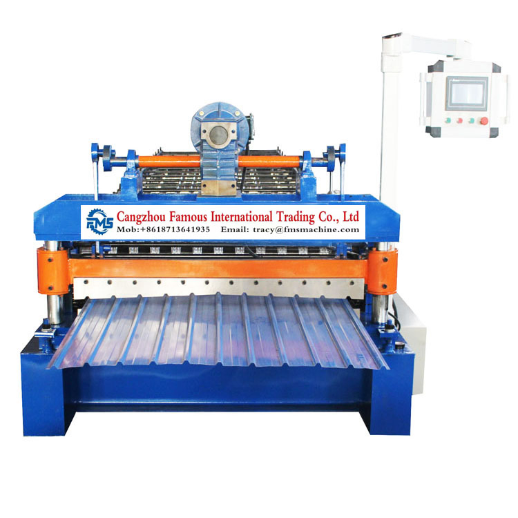 Low Noise Long Span Trapezoidal Roof Sheet Panel Making Machinery Metal Roofing Tile Roll Forming Machine