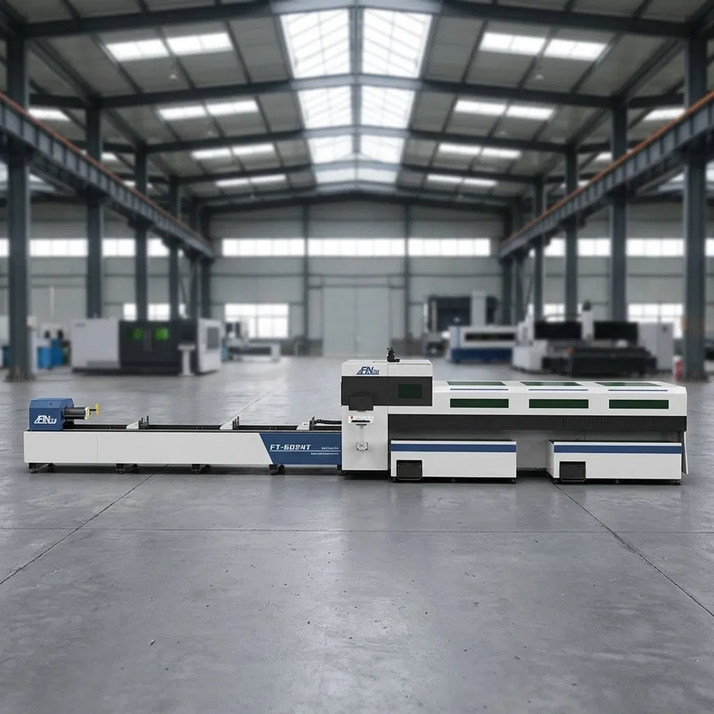 Linea di lavorazione tubi intelligente 3D Fincm, taglio a zero sfridi, tubi H C I travi, tubi tondi e quadrati, macchina da taglio laser servo 6000 W con smusso
