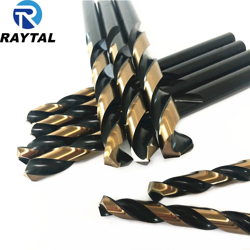 Raytal Forets hélicoïdaux de haute qualité en acier rapide noir doré 1,0-13 mm *0,5 mm, avec queue ronde, tailles métriques