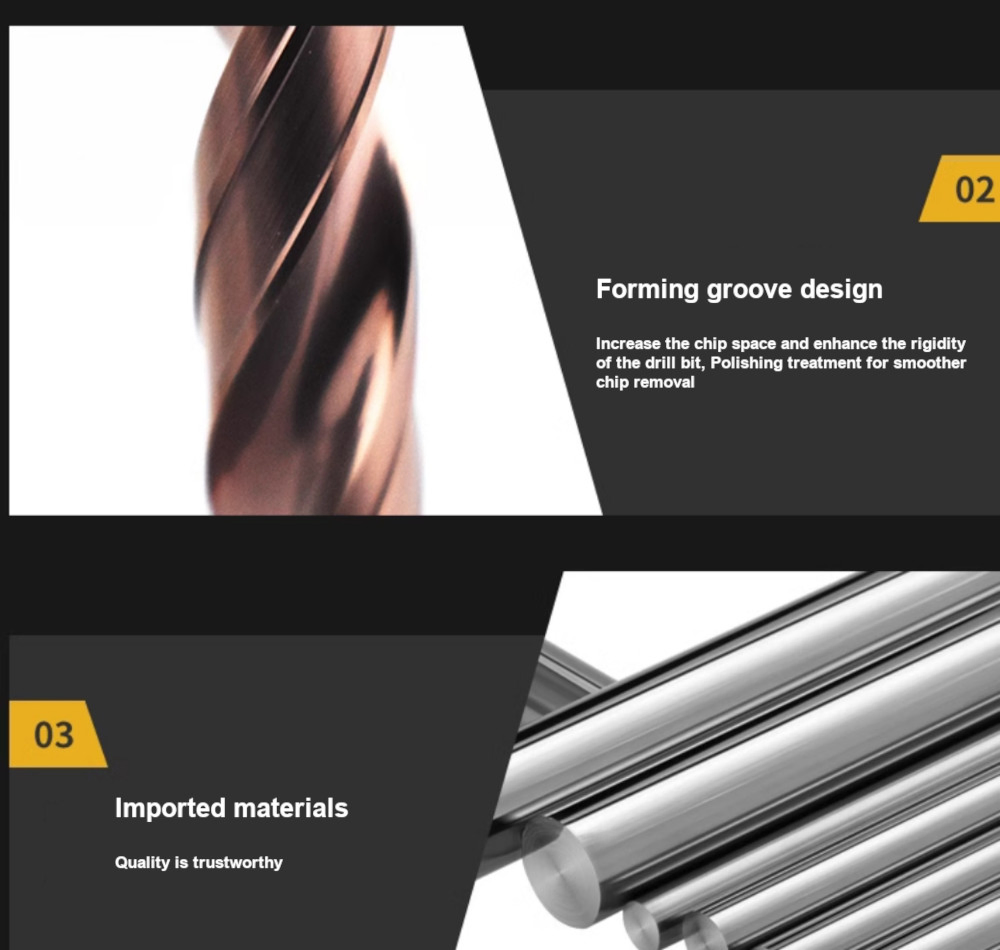 Baoke Wholesale Drilling Depth 3D 3xd 5D 5xd Solid Carbide Drills with Coolant Holes for CNC Tools Internal Cooling Systems Internal Cooling for Hardness Steel