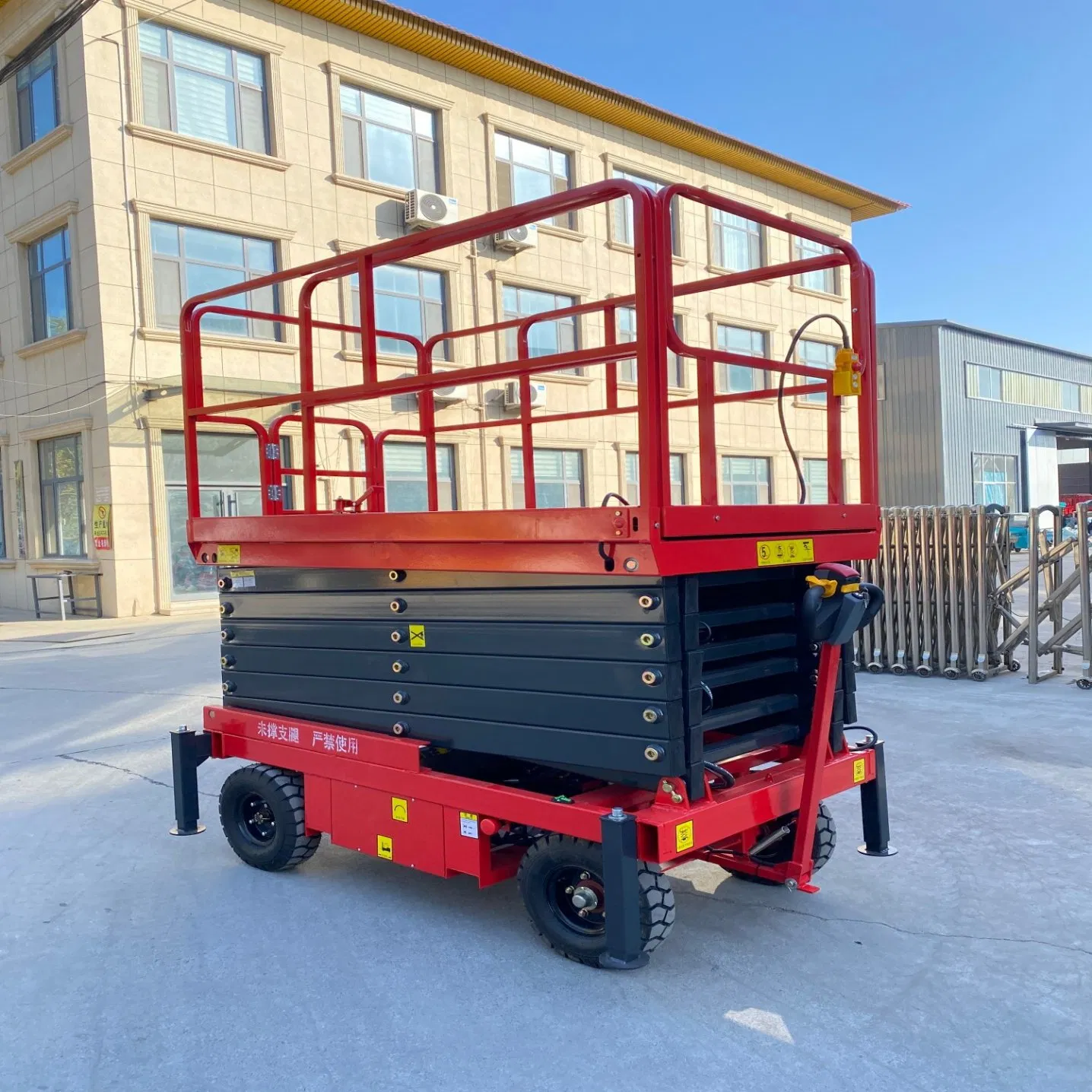Plataforma Elevadora de Trabajo Aéreo de Tijera Móvil Manual Elevador de Un Hombre