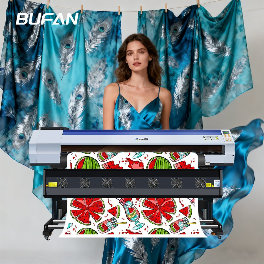 Machine d'impression par sublimation avancée Fedar 2*I3200 1900mm pour applications textiles